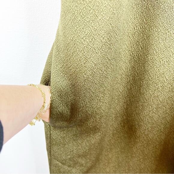 M. Martin Wool Blend Textured Midi Dress XS Green - Picture 4 of 6